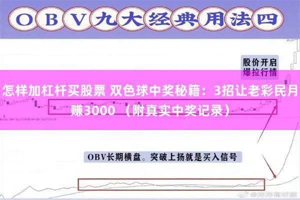 怎样加杠杆买股票 双色球中奖秘籍：3招让老彩民月赚3000 （附真实中奖记录）
