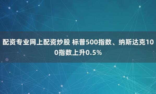 配资专业网上配资炒股 标普500指数、纳斯达克100指数上升0.5%